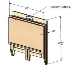 a drawing of a wooden cabinet with measurements