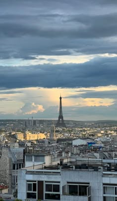 the eiffel tower towering over the city of paris