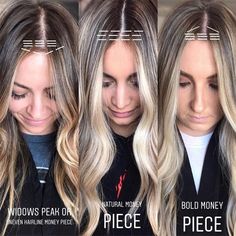 Diy Money Piece Hair, Uneven Hairline, Money Piece Hair, Blonde Foils, Money Pieces