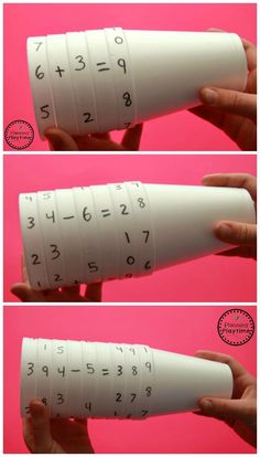 the instructions for how to make a paper roll with numbers and times on each side