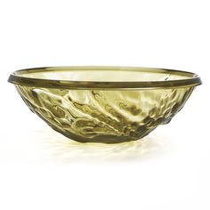 a gold glass bowl on a white background