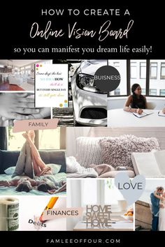 A diy vision board for you laptop. Moving towards a digital manifesting dream board and away from the physical board so you can keep your goals close to your heart