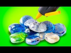 (64) 22 FANTASY DIY CRAFTS WITH GLASS ITEMS - YouTube Fantasy Diy Crafts, Marble Crafts, Fantasy Diy, Diy Glow, Cement Art, Genius Ideas, Glass Bottles Decoration, Grand Kids