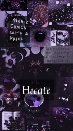 a collage of images with the words heate on them and an image of a moon