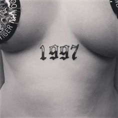 1997 Tattoo, 1998 Tattoo, Luis Tattoo, Tummy Tattoo, Stomach Tattoos Women, Number Tattoos, Tattoos Women, Stomach Tattoos, Sternum Tattoo