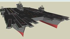 an aircraft carrier is shown in this image