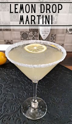 the lemon drop martini is ready to be served