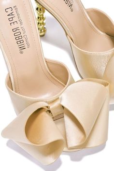 SALSA SATIN BOW HEEL true to size Heels Beige, Bow Heels, Satin Bow, Heeled Mules, High Heels, Satin, How To Plan, Heels, Red