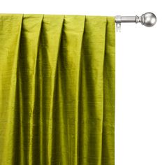 Chartreuse Pure Silk Dupioni Curtain Panels Chartreuse Curtains, Faux Silk Curtains, Silk Fabric Dress, Types Of Window Treatments, Plain Ring, Eyelets & Grommets, Silk Dupioni, Silk Curtains, Window Sizes