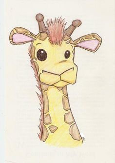 best drawing ideas cute Things To Draw, A Giraffe, Drawing Ideas, To Draw, Drawings, Hair, Pink