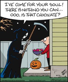 a cartoon with a person dressed as a bat and a pumpkin in front of a house