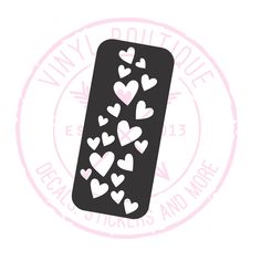 an iphone case with hearts on it