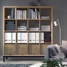 a living room filled with furniture and lots of books