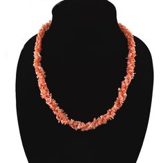 Salmon Pink Color, Elegant Necklace, Pink Coral, Salmon Pink