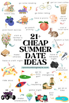 21+ Cheap Summer Date Ideas | Lynn Mumbing Mejia Date Ideas Seasonal, Cheap Summer Date Ideas, Date Night Itinerary, Experience Date Ideas, Season Date Ideas, Fun Cheap Date Ideas Couple, Fun Summer Dates, Cute Fun Date Ideas, Dates Under $20