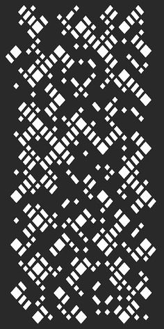 an abstract black and white pattern with squares in the middle, on a dark background