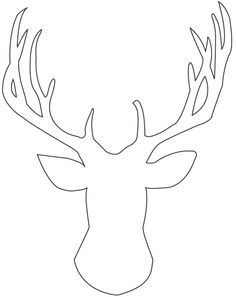 the outline of a deer's head