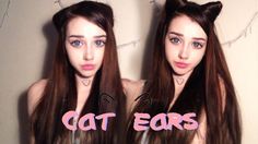 Cat Ears Hairstyle \ Прическа Кошачьи Ушки \ 2 варианта \ lucyfear - YouTube Cat Ears Hairstyle Tutorials, Cat Ears Hairstyle, Diy Halloween Cat, Diy Cat Ears, Cat Ear Hair, Cat Valentine Victorious, Ariana Grande Facts, Curl Tutorial, Hairstyle Tutorials