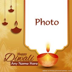 happy diwali greeting card with name