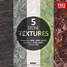 5 stone textures for photoshopped