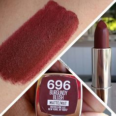 Mac Sin, Maybelline Matte Lipstick, Superstay Maybelline, Nails Burgundy, Mac Lipstick Swatches, Maybelline Lipstick, Makeup Tip, Maybelline Superstay, Nails Matte