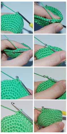 the process to crochet an ornament