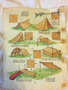 the instructions for how to set up a tent