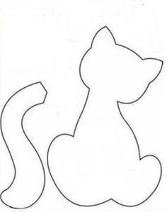 the outline of a cat sitting down