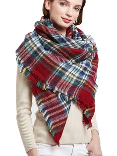 PRICES MAY VARY. Dimension: 55*55 Inches, Square scarf Soft and close to the skin,more warmer. Multicolor Plaid modeling, more fashionable **Includes: A Frosted Dust bag signature Wander Agio** The best quality Woolen Yarn, soft and close to the skin, the manufacturers commitment does not fade, no pilling 
 Ultra wide, long 55"*55",Square Scarf can be conditioning shawls, scarves shawls dual-purpose, all-match section, necessary tide girls. Plaid Brown, Scarf Square, Winter Shawl, Infinity Scarves, Fashion Scarves, Warm Blanket, Warm Scarf, Warm Blankets, Blanket Scarf