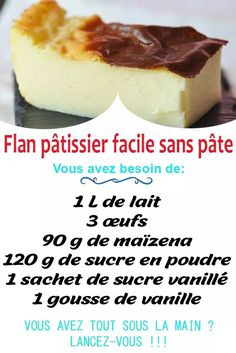 a piece of cheesecake with chocolate toppings on it is shown in the french language