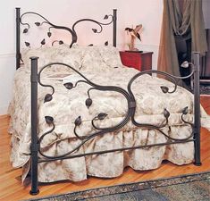 Eden Isle Iron Bed-Iron Accents Wrought Iron Headboard, Iron Headboard, Wrought Iron Beds, Iron Beds, Wrought Iron Bed, Full Headboard, Iron Accents, Iron Bed, King Headboard