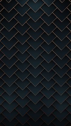 an abstract black and gold wallpaper background with lines in the shape of zigzags