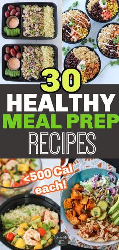 30 healthy meal prep recipes with the title overlay