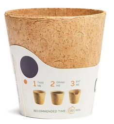 the cup is made from cork and has three different types of cups in each one