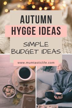 Simple, budget Autumn Hygge ideas for your home and life. Natural Fall Aesthetic, How To Make Your Home Hygge, Hygge On A Budget, Rainy Day Hygge, Winter Hobbies Indoor, American Hygge, Hygge Color Scheme, Fall Hygge Decor, Hygge Items