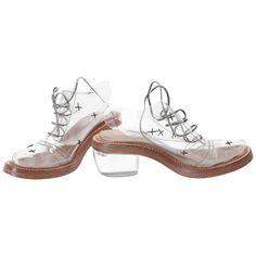 Simone Rocha "Cindy Rella" Transparent Shoes EU 39 Clear Closed Toe Sandals With Translucent Outsole, Clear Leather High Heels, Transparent Shoes, Oxfords Shoes, Anya Hindmarch, Couture Vintage, Womens Oxfords, Chuck Taylor, Sperrys