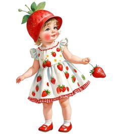 Kawaii Scene, Strawberry Delight, Nursery Pictures, Tattoo Photography, Creative Poster Design, Hippie Art, Creative Posters, Vintage Printables, Vintage Doll