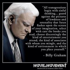 an old man in a suit and tie with a quote from billy graham on it