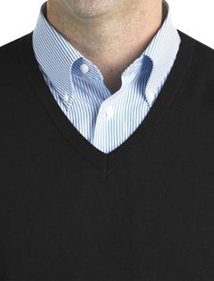 Easy-wearing, lightweight cotton pullover in rich hues. V-neck for layering ease, ribbed-knit trim. Machine Wash; Imported Classic V-neck Top With Ribbed Collar, Classic V-neck Sweater For Layering, Business Casual Cotton V-neck Tops, Classic Black V-neck Sweater, Classic V-neck Top For Layering, V-neck Sweater With Ribbed Cuffs For Layering, Classic Cotton V-neck Sweater Vest, Classic Solid V-neck Sweater For Layering, Classic V-neck Sweater Vest