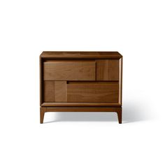 the sideboard is made out of wood and has two drawers on each side, one with