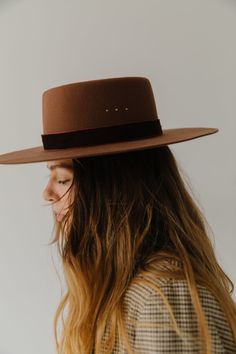 Linden Boater - Dark Oak - GIGI PIP Wide Brim Hat Outfit, Brim Hat Outfit, Charlie 1 Horse Hat, Gigi Pip, Quiet Confidence, Winter Styles, Boater Hat, Fall Hats, Outfit Formulas