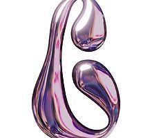 the letter s is made up of shiny liquid