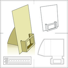 an image of a paper cut out of a door and shelf with instructions to make it