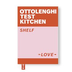 an orange and pink book with the words ottolenghi test kitchen