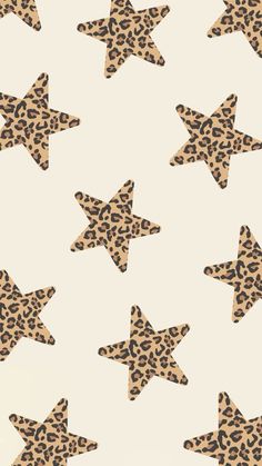 an animal print star pattern on a white background