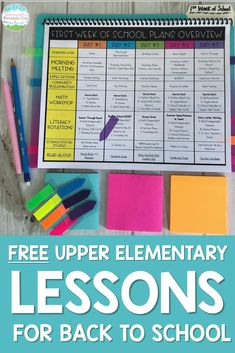 the back to school lesson for upper elementary students