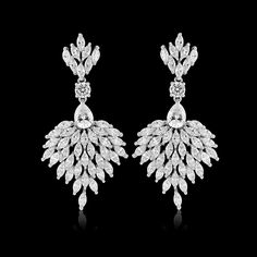 Affordable Elegance Bridal - Regal CZ Chandelier Wedding Earrings , $69.99 (https://affordableelegancebridal.com/regal-cz-chandelier-wedding-earrings/) Chandelier Wedding Earrings, Winter Wedding Accessories, Chicago Downtown, Chandelier Wedding, Unique Wedding Jewelry, Wedding Earrings Chandelier, Formal Earrings, Bridal Earrings Chandelier, Wedding Chandelier