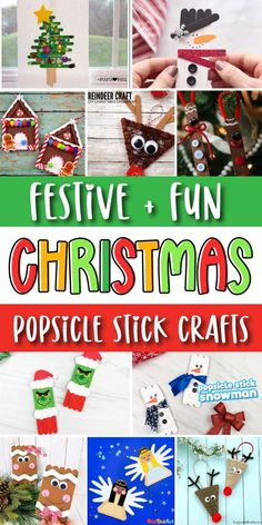 festive christmas popsicle stick crafts for kids to make and sell on the internet