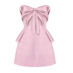 Pink Bow Mini Dress Pink Daywear Dresses With Bow, Silk A-line Dress With Bow, Fitted Mini Dress With Bow For Daywear, Pink Silk A-line Mini Dress, Fitted Silk Dress With Bow, Silk A-line Mini Dress For Daywear, Matoshi Dress, Woman Wardrobe, Lirika Matoshi