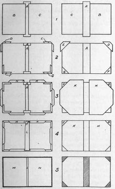 the instructions for how to make an origami box with two sides and four flaps